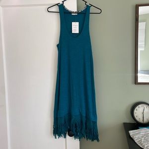 Boho teal dress, new with tags!